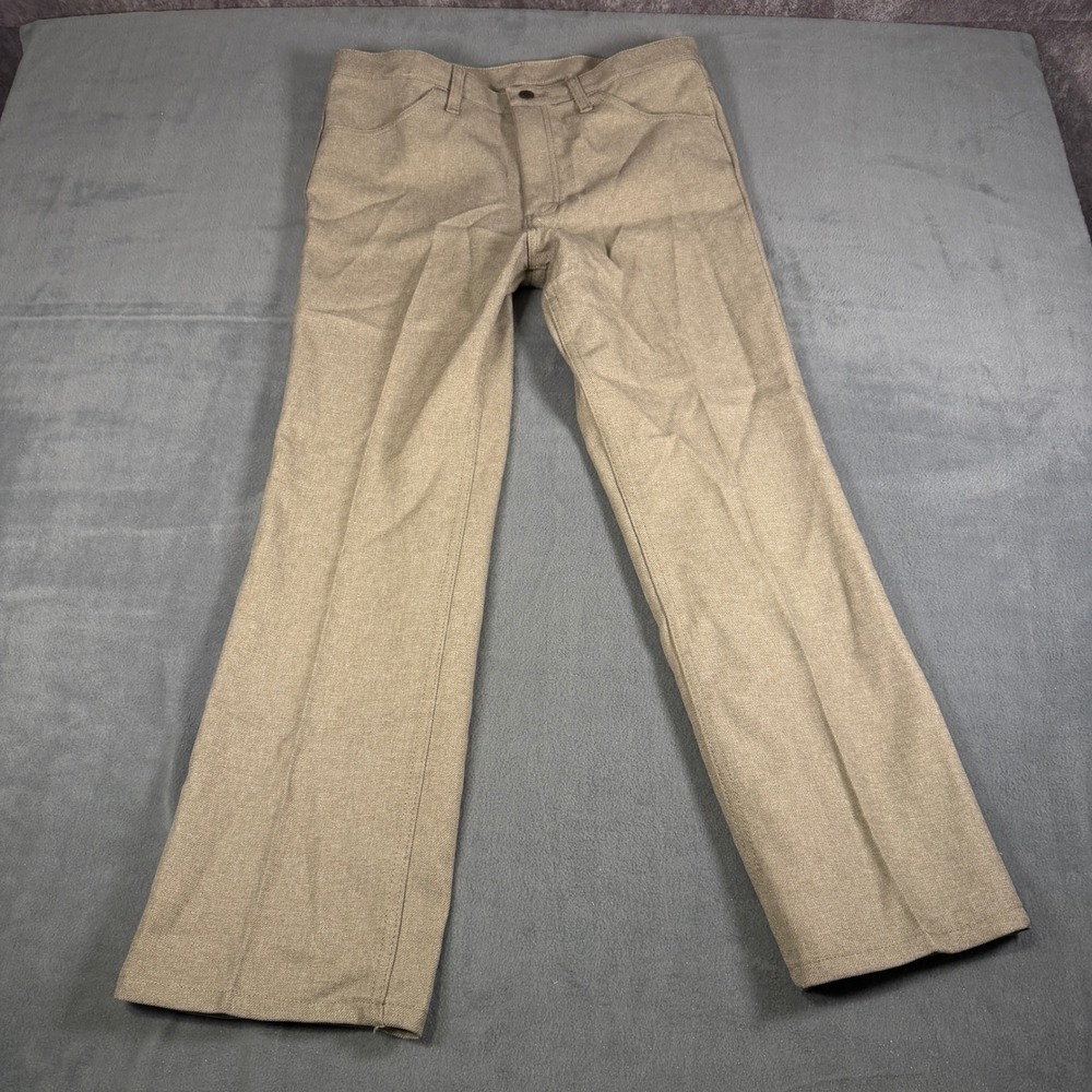 Wrangler 82HT Mens Tan Riata Western Dress Pants Straight Leg 34x29 Heathered